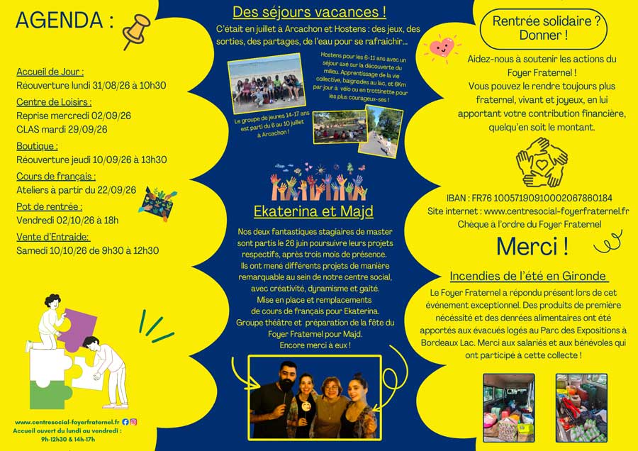 Page 2 du bulletin d'information "Trait d'Union Infos 68 de l'automne 2026